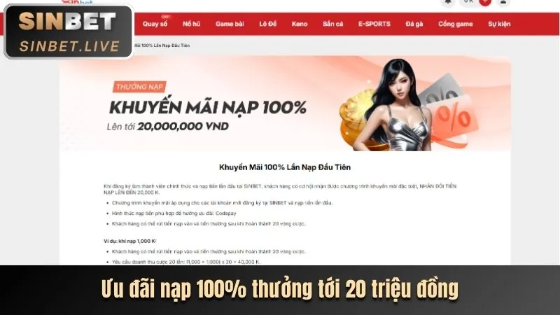 Thưởng nạp lại hàng ngày kv888